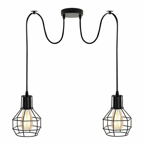 Metal Cage 2 Way Spider Hanging Light~3390
