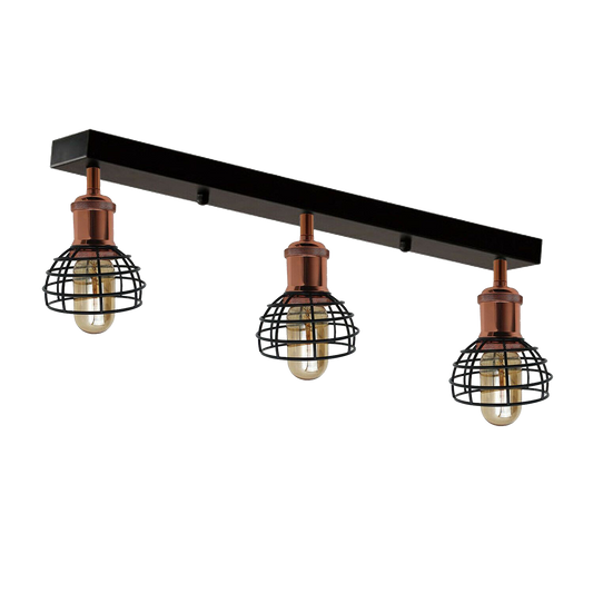 Industrial 3 Way Ceiling Light Fitting Indoor Ceiling Mount Light