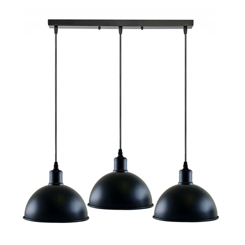 Vintage Industrial 3Head Ceiling Pendant Light Black Hanging Light
