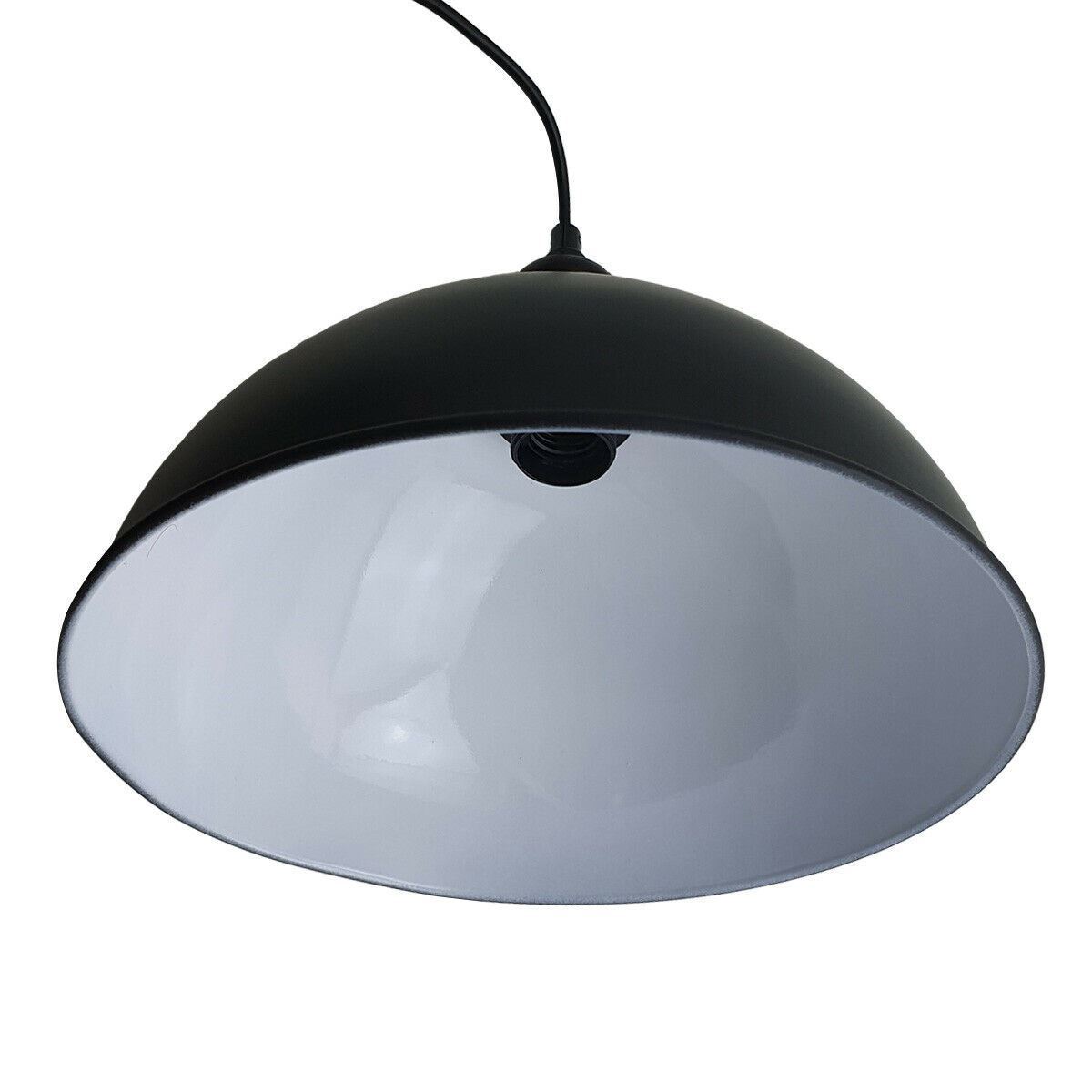 Retro Industrial Black Ceiling Pendant Light Metal Lamp Shade With