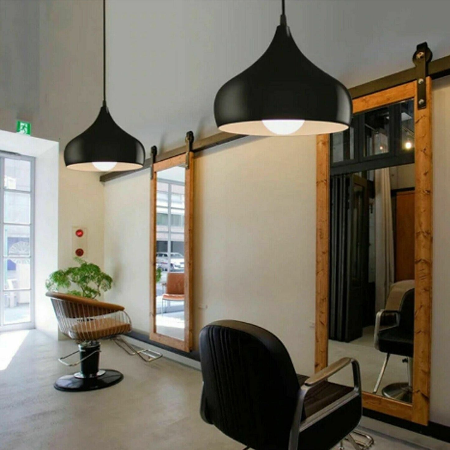 Retro Industrial Black Ceiling Pendant Light Metal Lamp Shade With