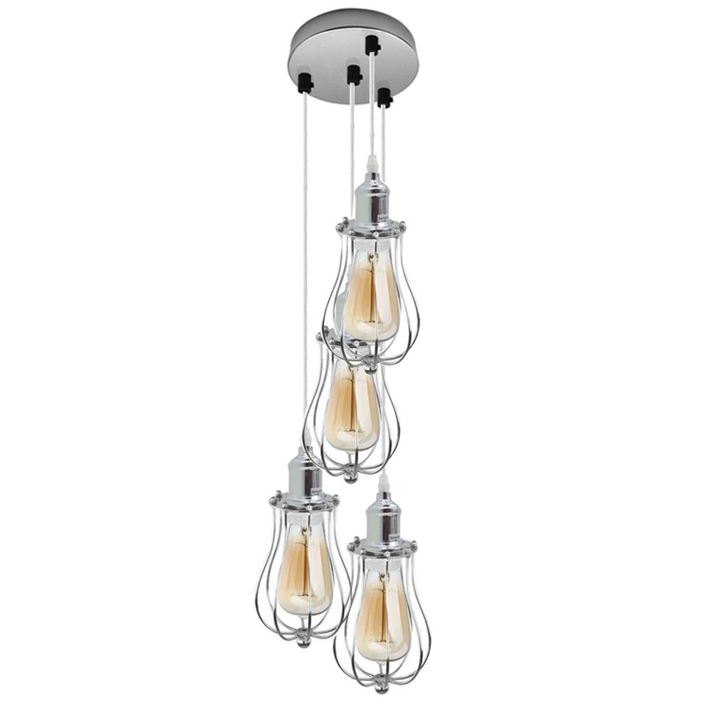 Chrome Pendant Chandelier Light~1962