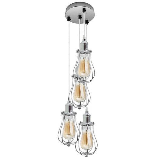 Chrome Pendant Chandelier Light~1962