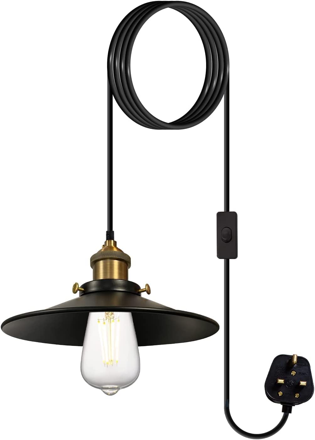 4m Plug in Pendant Lighting Metal ~6217-4