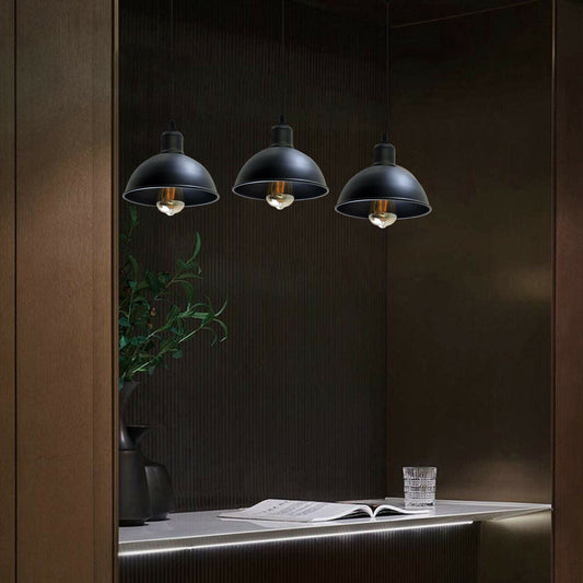 Vintage Industrial 3Head Ceiling Pendant Light Black Hanging Light