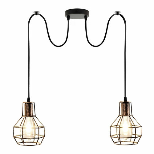 Metal Cage 2 Way Spider Hanging Light~3390