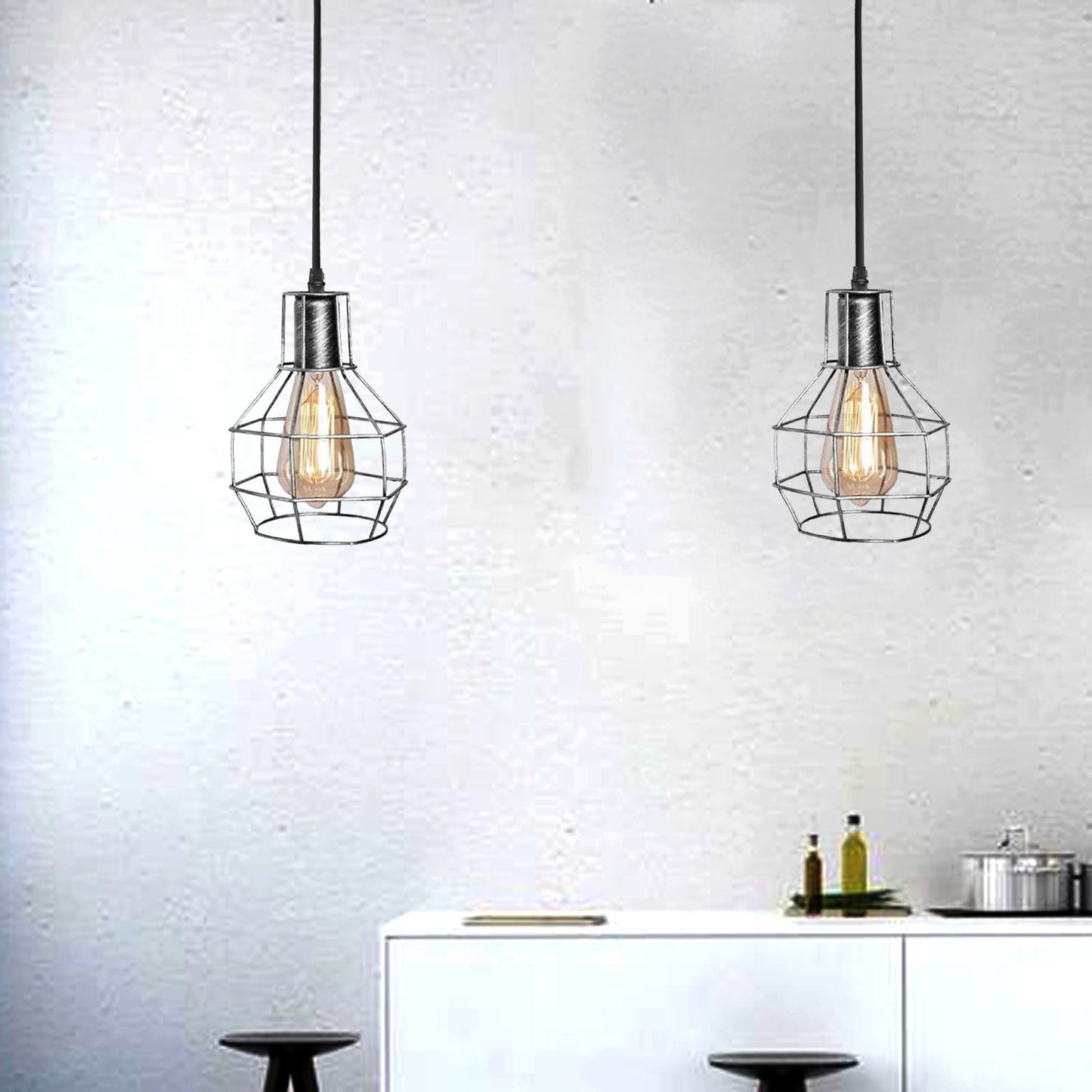 Metal Cage 2 Way Spider Hanging Light~3390