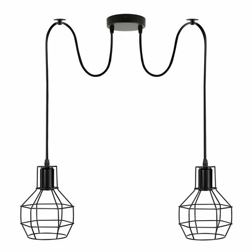 Metal Cage 2 Way Spider Hanging Light~3390