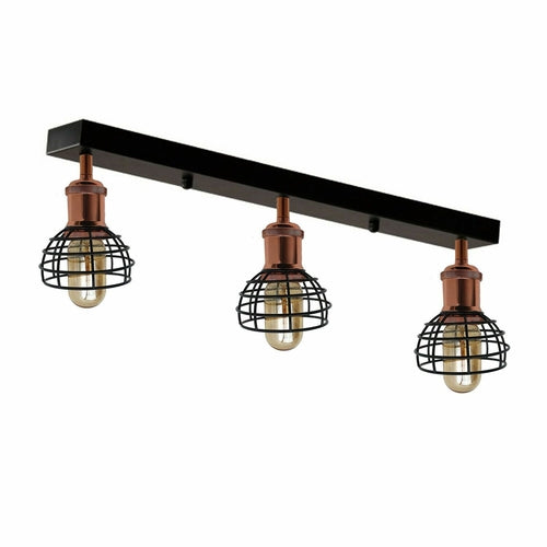 Industrial 3 Way Ceiling Light Fitting Indoor Ceiling Mount Light