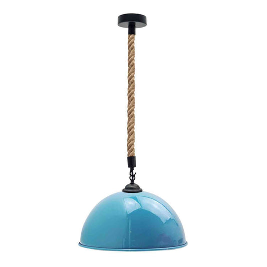 40cm Large Dome Shaded Hemp Rope Pendant Light ~6564-10
