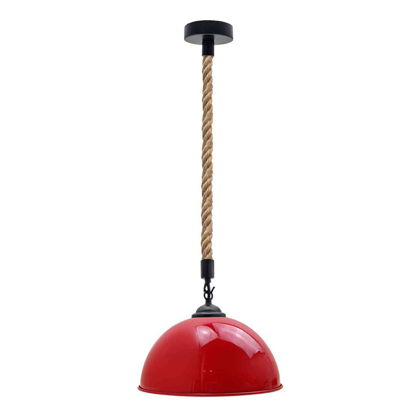 40cm Large Dome Shaded Hemp Rope Pendant Light ~6564-8