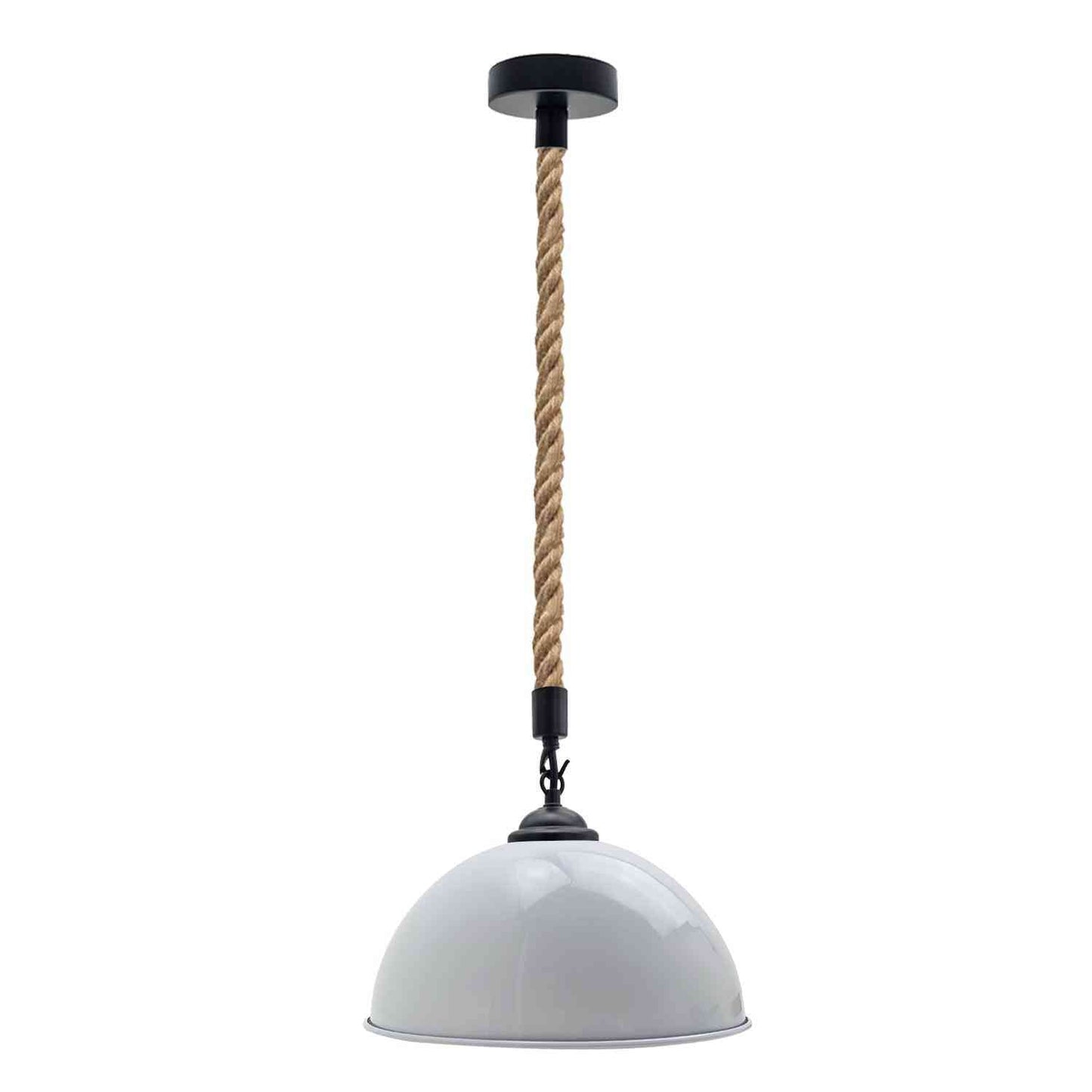 40cm Large Dome Shaded Hemp Rope Pendant Light ~6564-6
