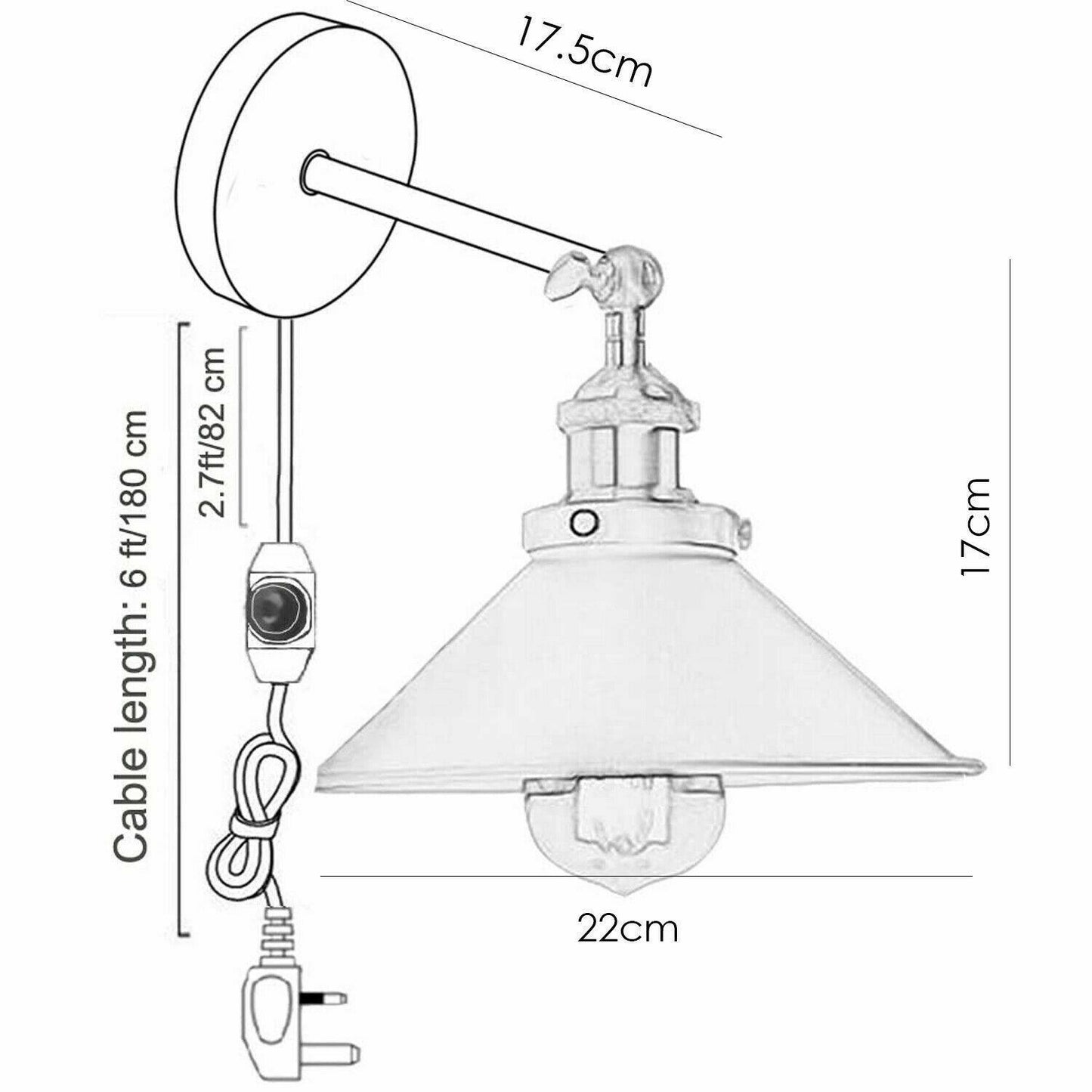 Rustic Plug in Wall Lights ~1427
