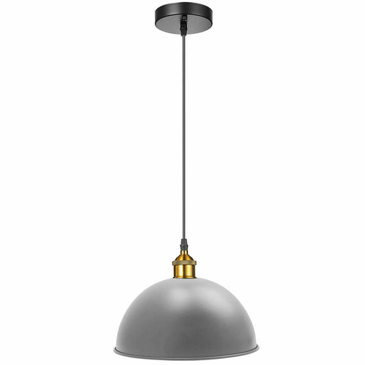 Grey Metal Ceiling Light Pendant Shade Retro Lampshade~1846
