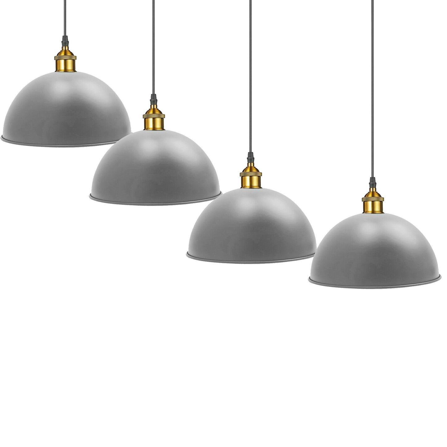 Grey Metal Ceiling Light Pendant Shade Retro Lampshade~1846