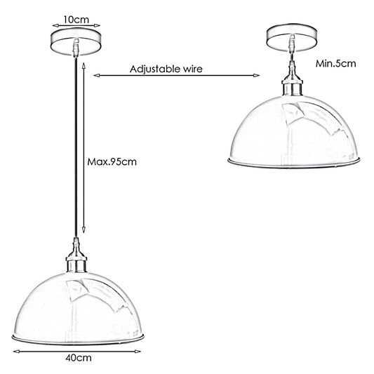 Light Blue Mettal 40cm Ceiling Lamp Pendant Light~1844