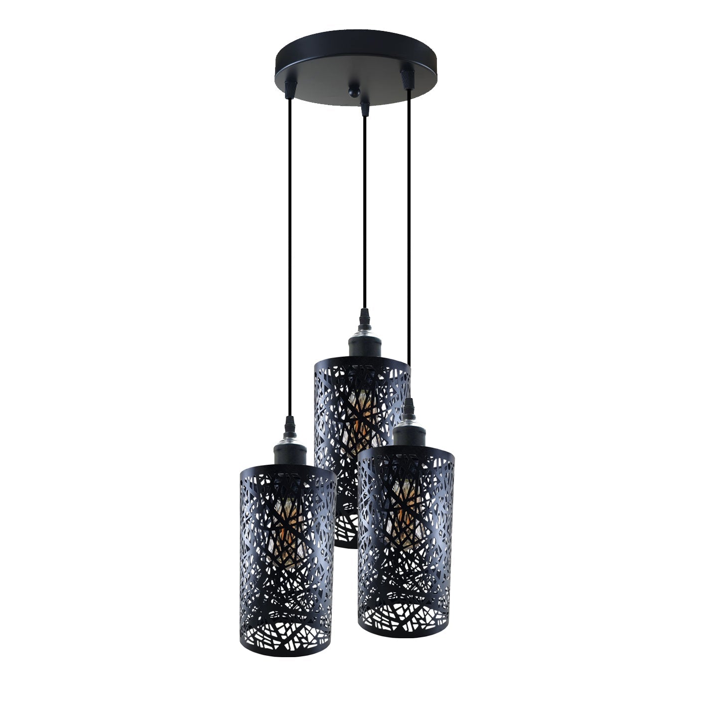 Brass Three Pendant Light Fixture~3987-6