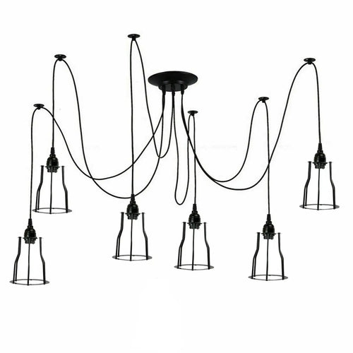 Retro Chandelier Ceiling Spider Light Industrial Pendant Lamp ~2614
