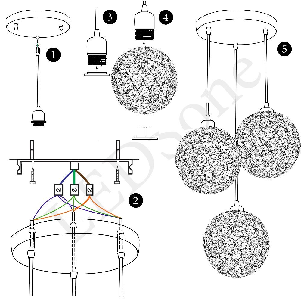 Decorative Glass Pendant Light UK ~1609