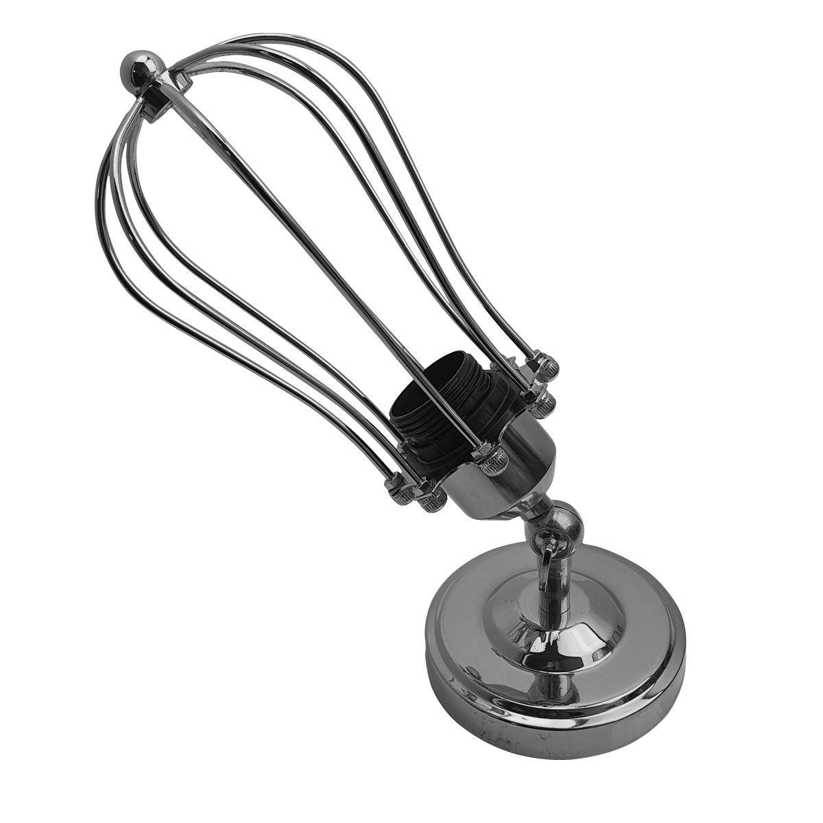 Modern Industrial Chrome Flex Arm Retro Light Cage Ceiling Fixtures