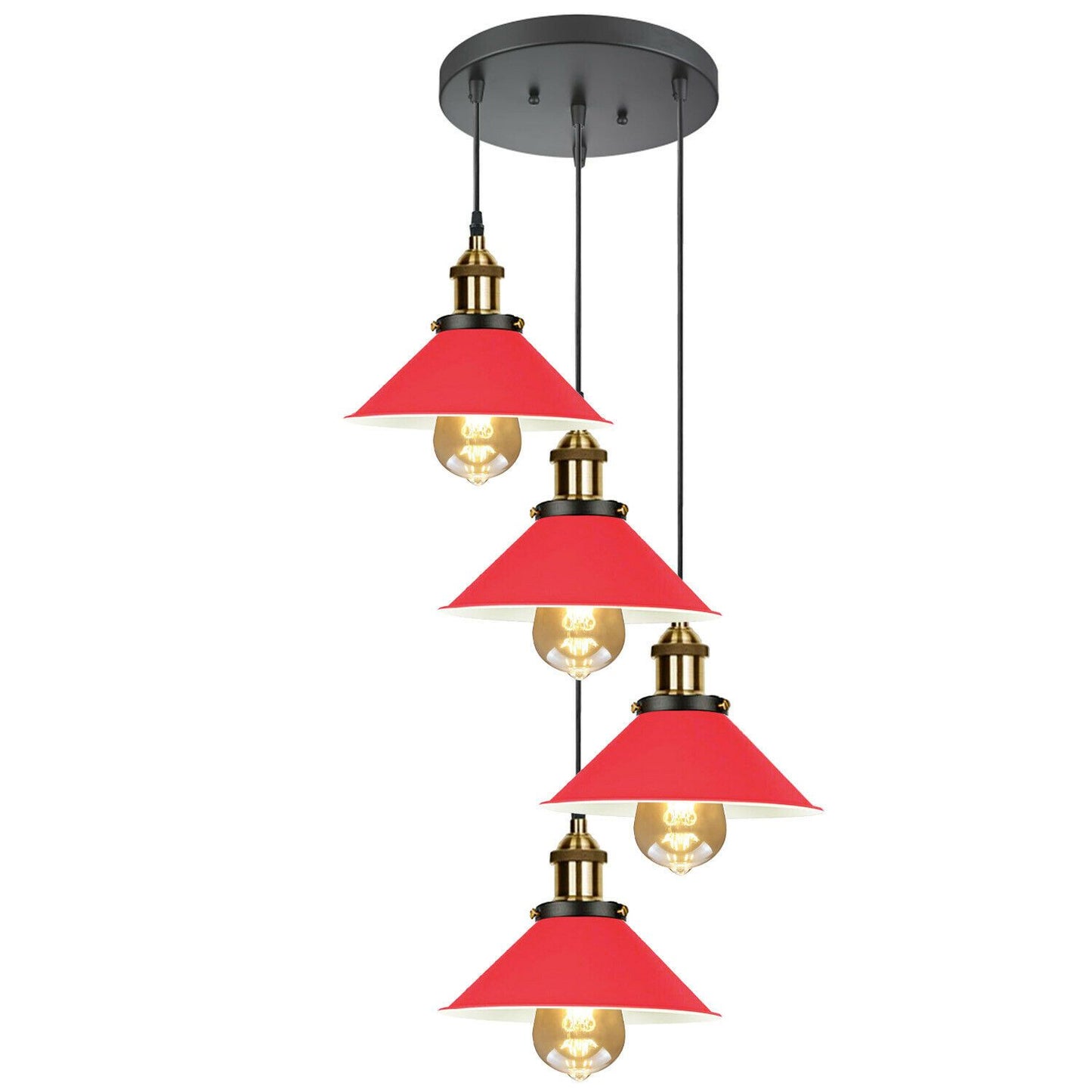 Modern Industrial Lampshade Chandelier Ceiling Pendant Light Pub