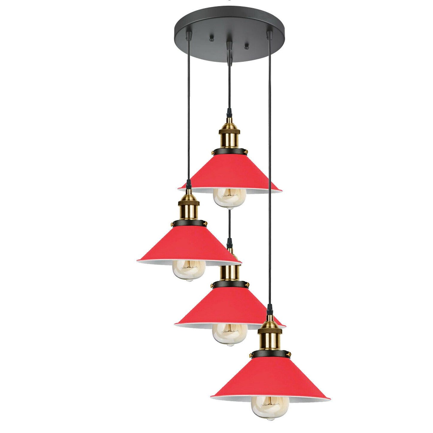Modern Industrial Lampshade Chandelier Ceiling Pendant Light Pub