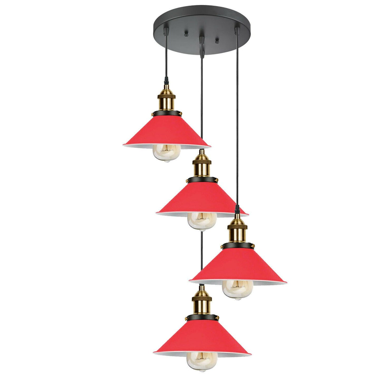 Modern Industrial Lampshade Chandelier Ceiling Pendant Light Pub