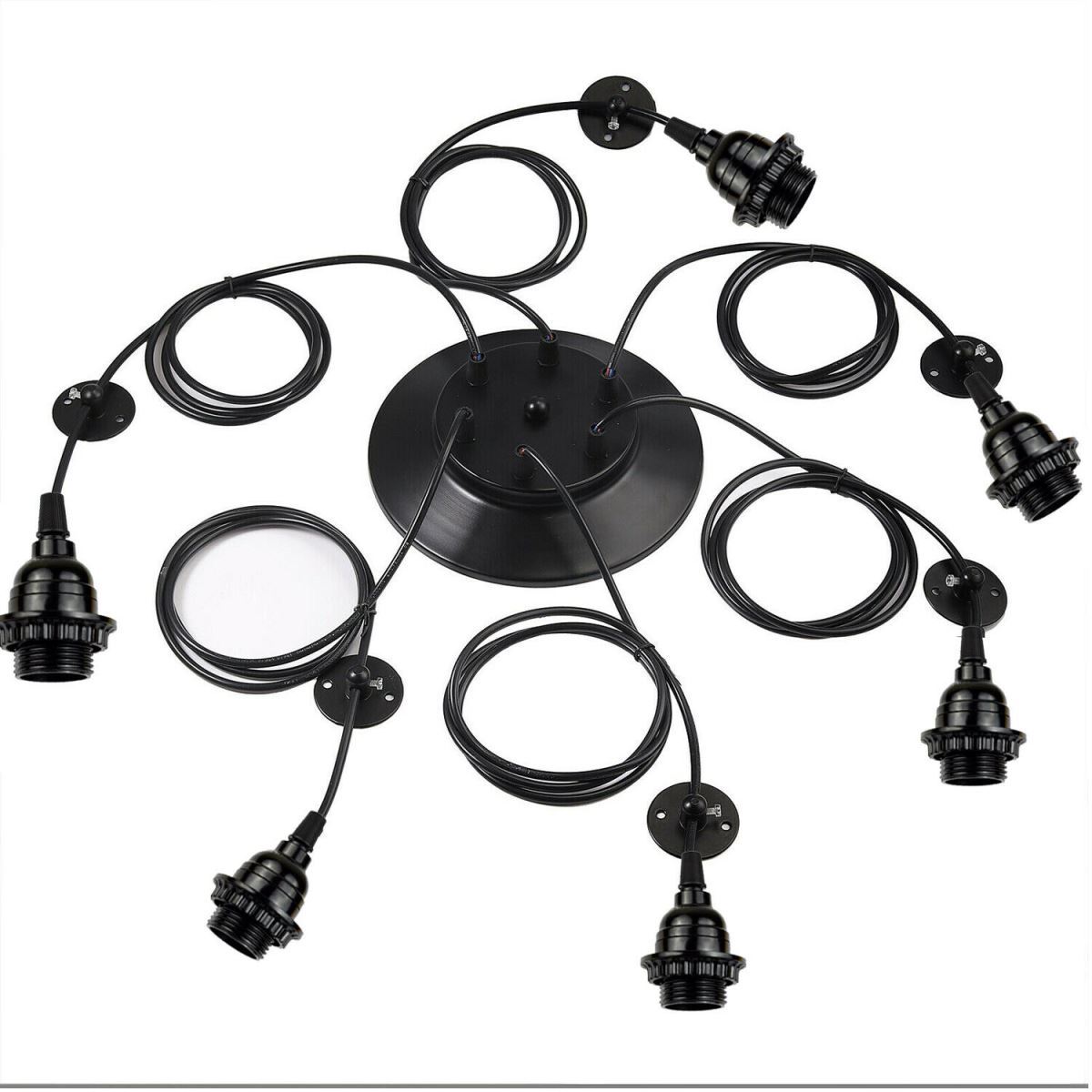 Modern Industrial Retro Ceiling Spider Light Fixture With E27 Holder