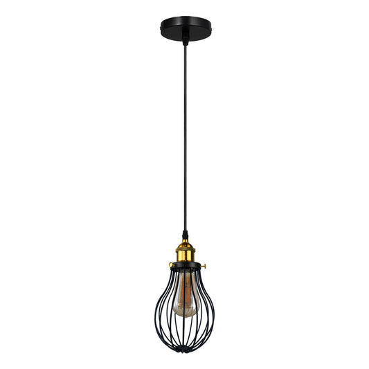Industrial Black hanging Pendant Ceiling Light Cover Decorative Cage