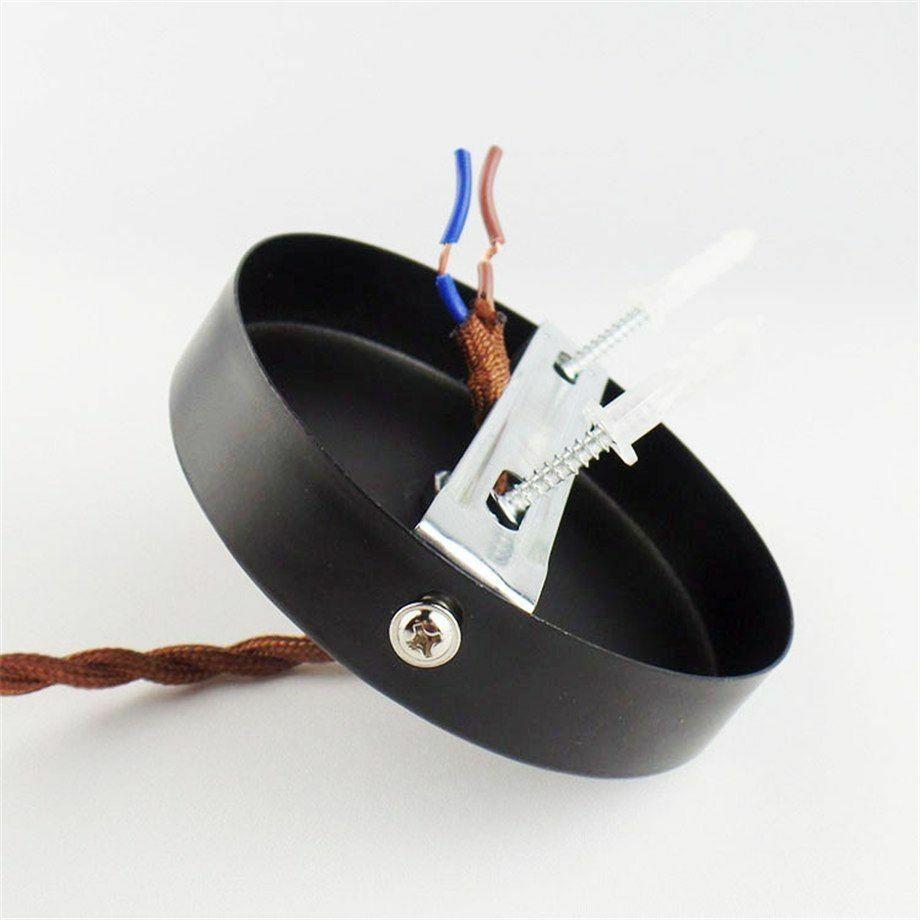 Pendant Light Copper Ceiling Canopy Hanging Switch Electric Bulb