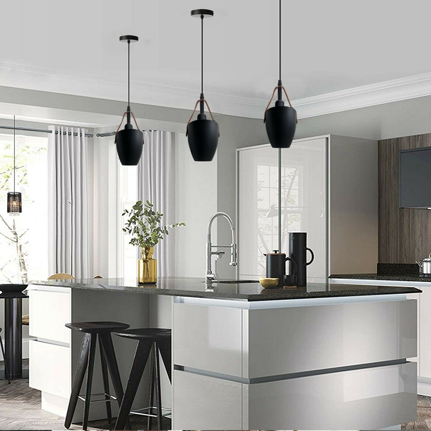 Single Head Shade Adjustable Hanging E27 Metal Ceiling Pendant Light