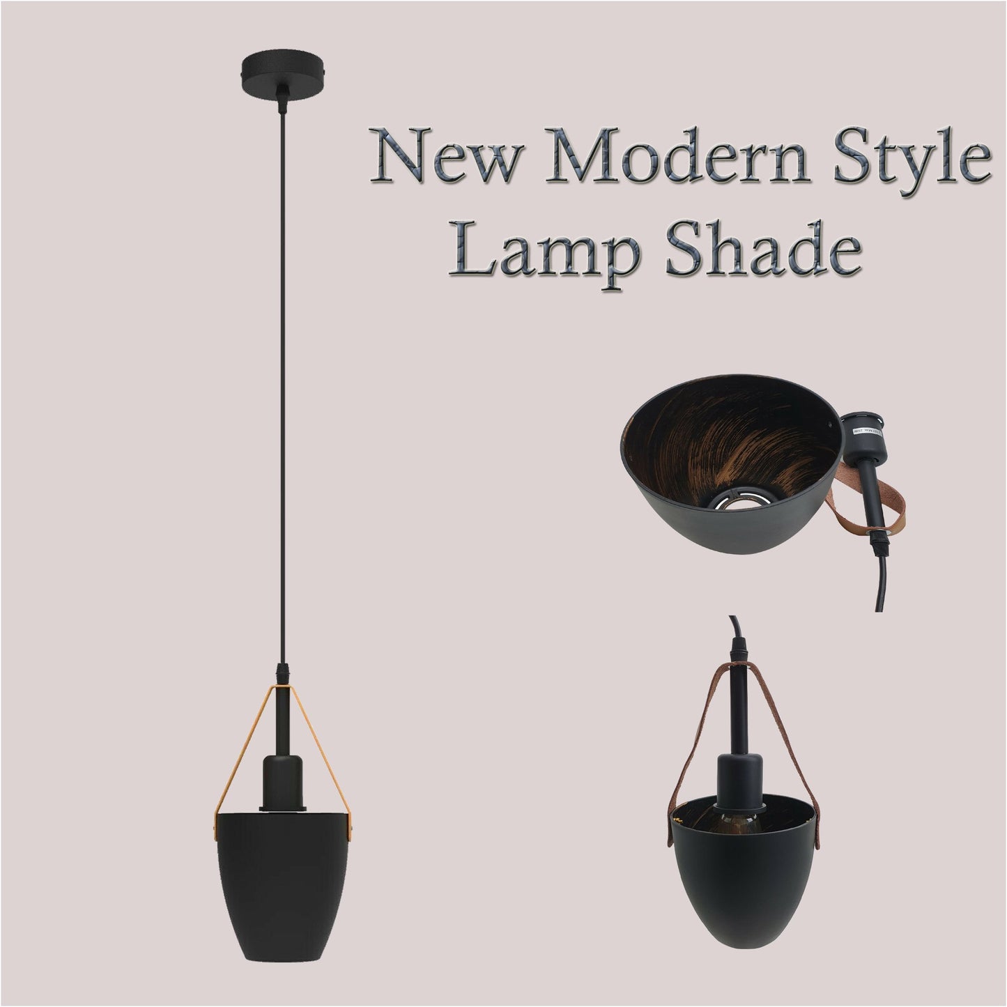 Single Head Shade Adjustable Hanging E27 Metal Ceiling Pendant Light