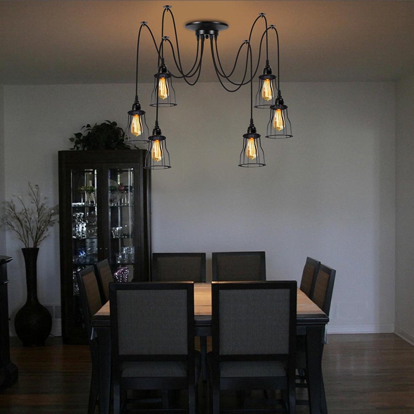 Retro Chandelier Ceiling Spider Light Industrial Pendant Lamp ~2614