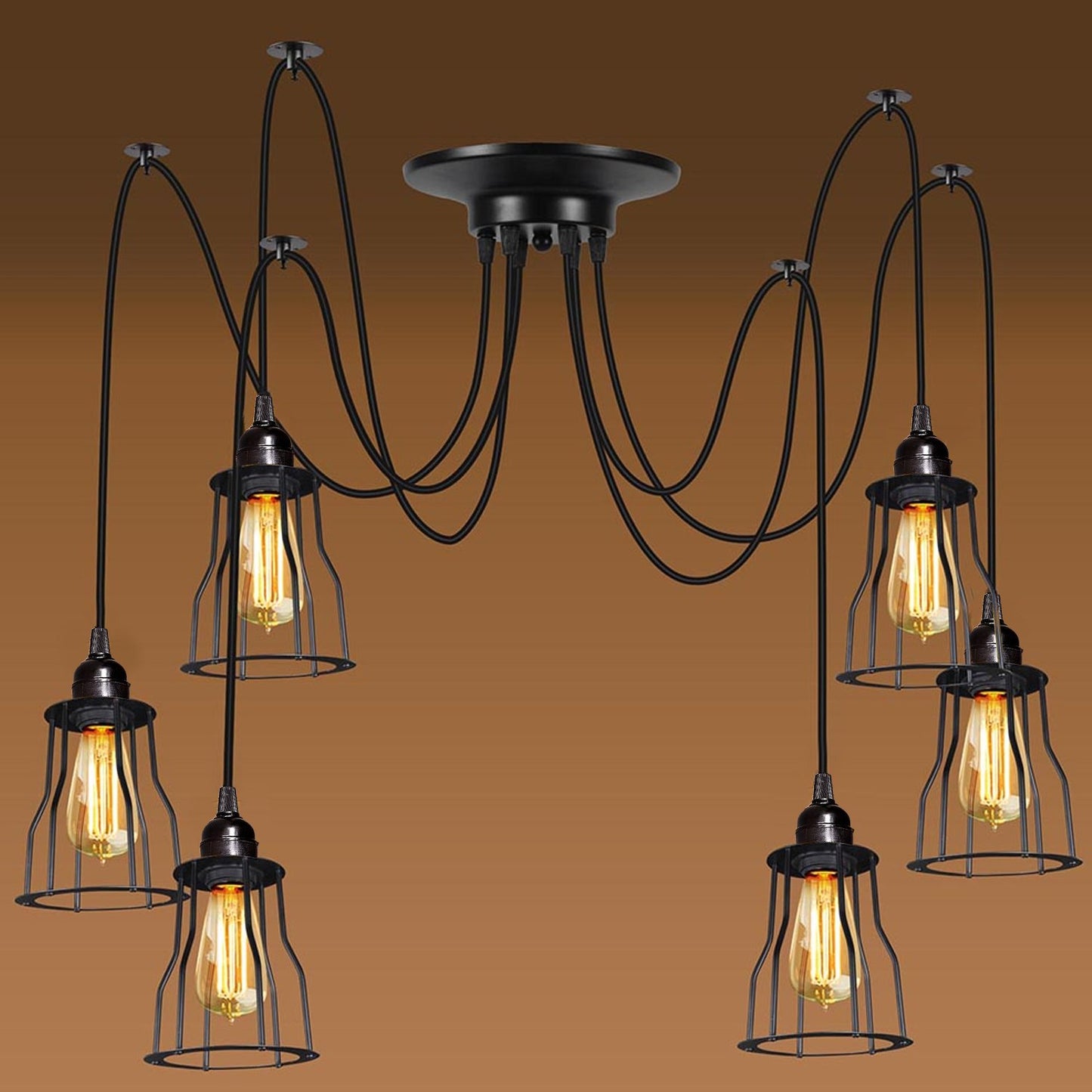Retro Chandelier Ceiling Spider Light Industrial Pendant Lamp ~2614