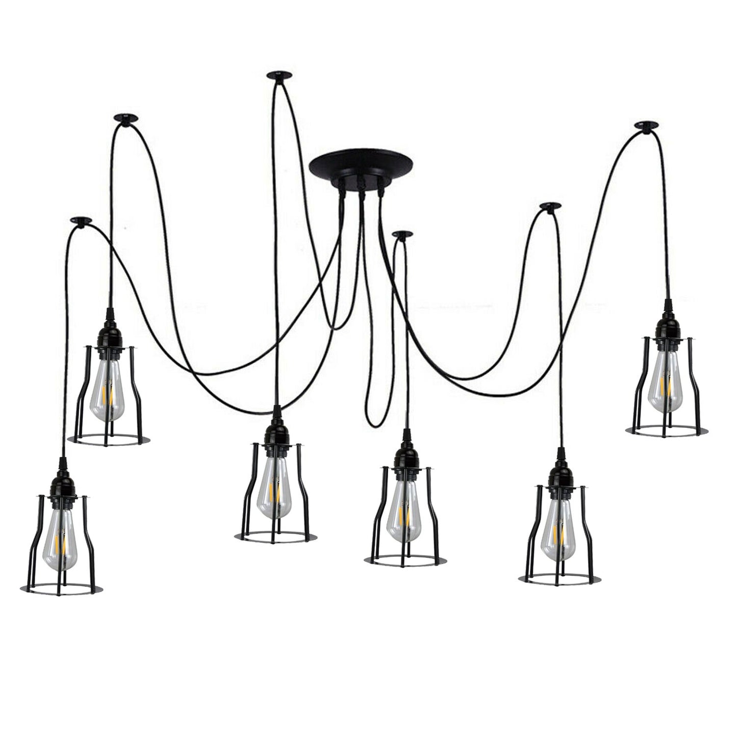 Retro Chandelier Ceiling Spider Light Industrial Pendant Lamp ~2614