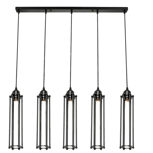 Retro Ceiling Light Suitable E27 Black Wire Cage With Adjustable Black