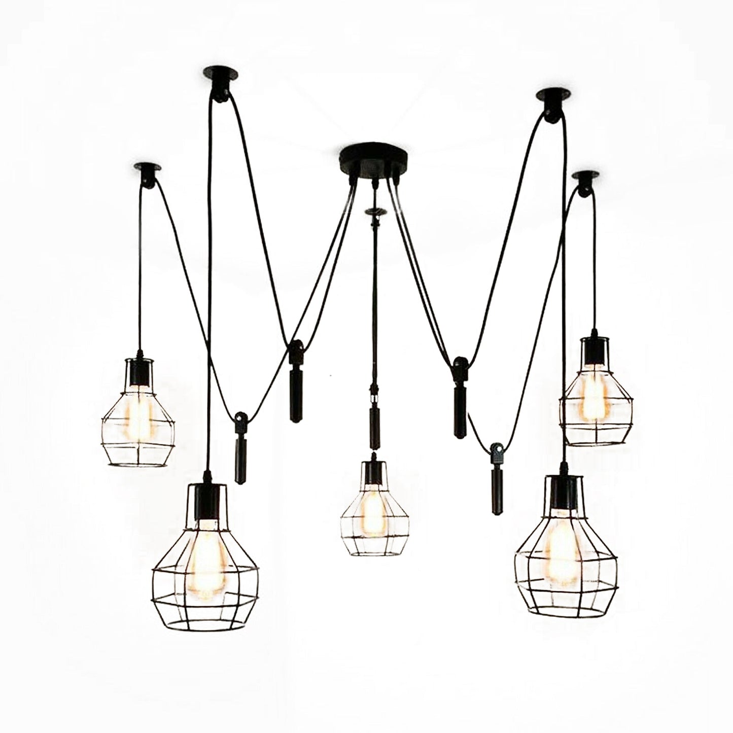 Five Way Spider Light Industrial Spider Pendant Light ~2488