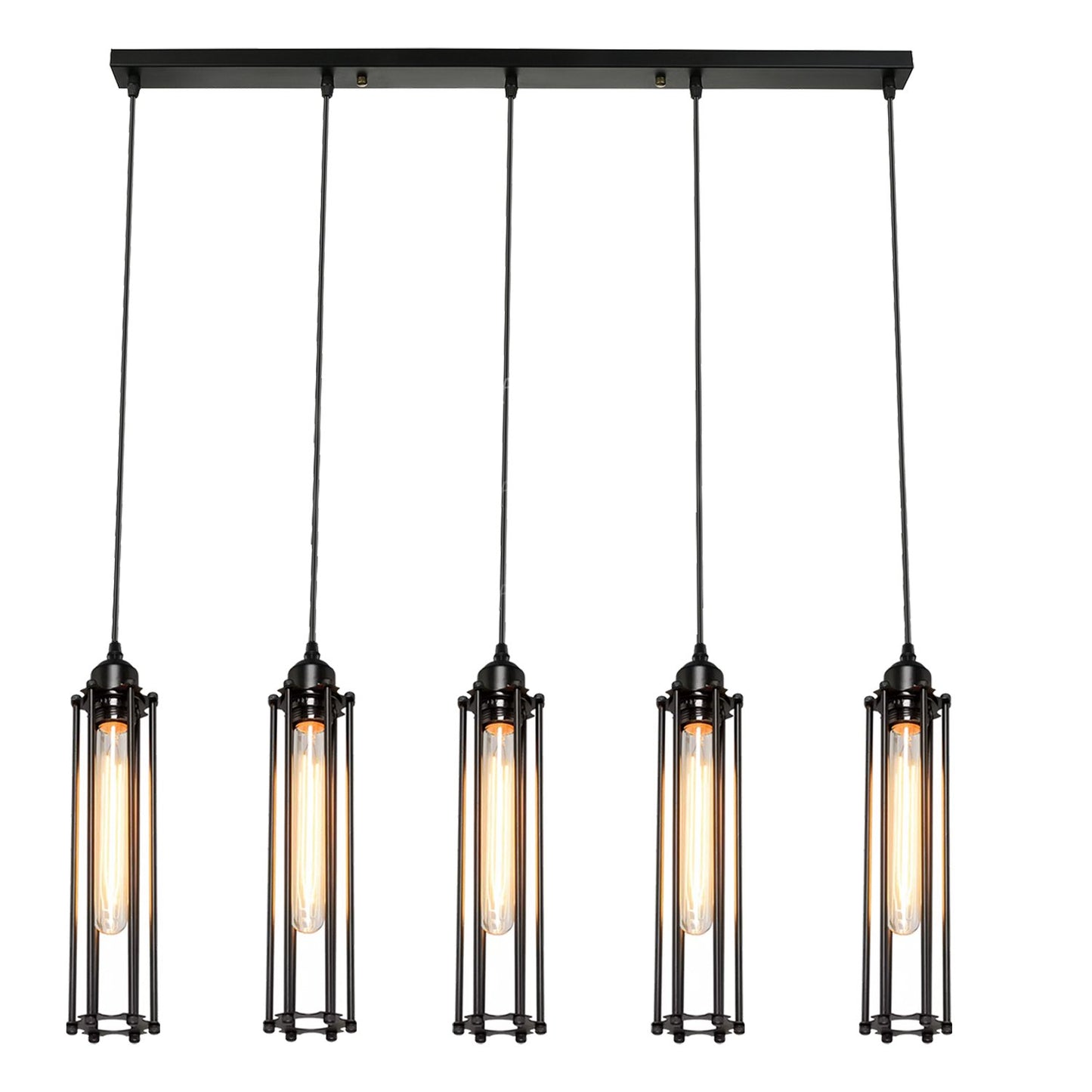 Retro Ceiling Light Suitable E27 Black Wire Cage With Adjustable Black