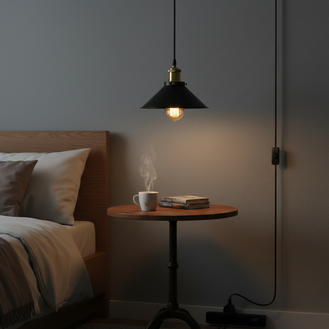 4m Plug in Pendant Lighting Metal ~6217-0