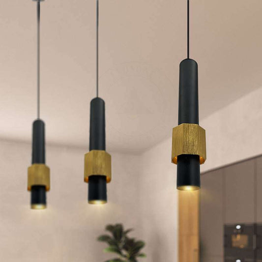 Modern Black and Gold LED Pendant Light -Tube Pack 1/2~4591-0