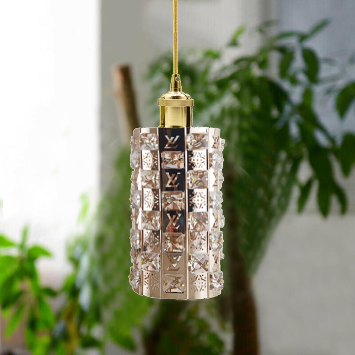 Modern Gold Ceiling Pendant Light Lamp Shade Crystal Droplet UK~1444