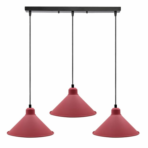 Modern Industrial Cone Shade Pendant Light E27 Adjustable Hanging Lamp
