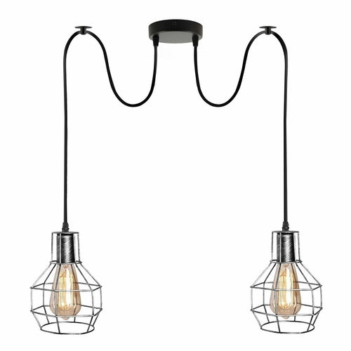 Metal Cage 2 Way Spider Hanging Light~3390