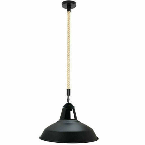 Hemp Rope Hanging Light - E27 Edison Base ~3889