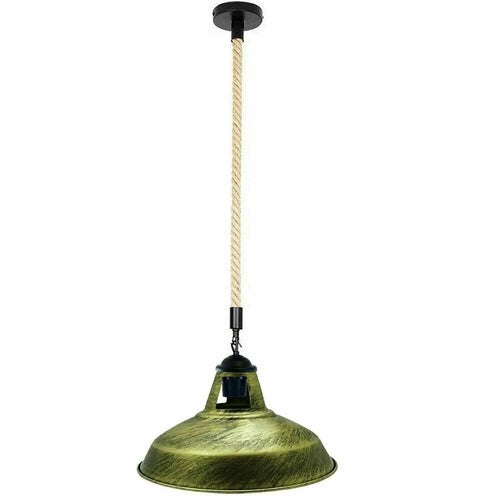 Hemp Rope Hanging Light - E27 Edison Base ~3889