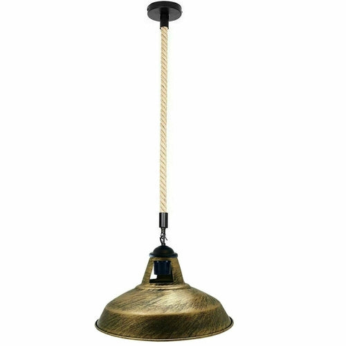 Hemp Rope Hanging Light - E27 Edison Base ~3889