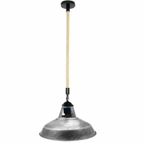 Hemp Rope Hanging Light - E27 Edison Base ~3889
