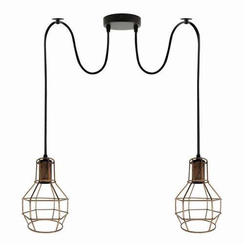 Metal Cage 2 Way Spider Hanging Light~3390