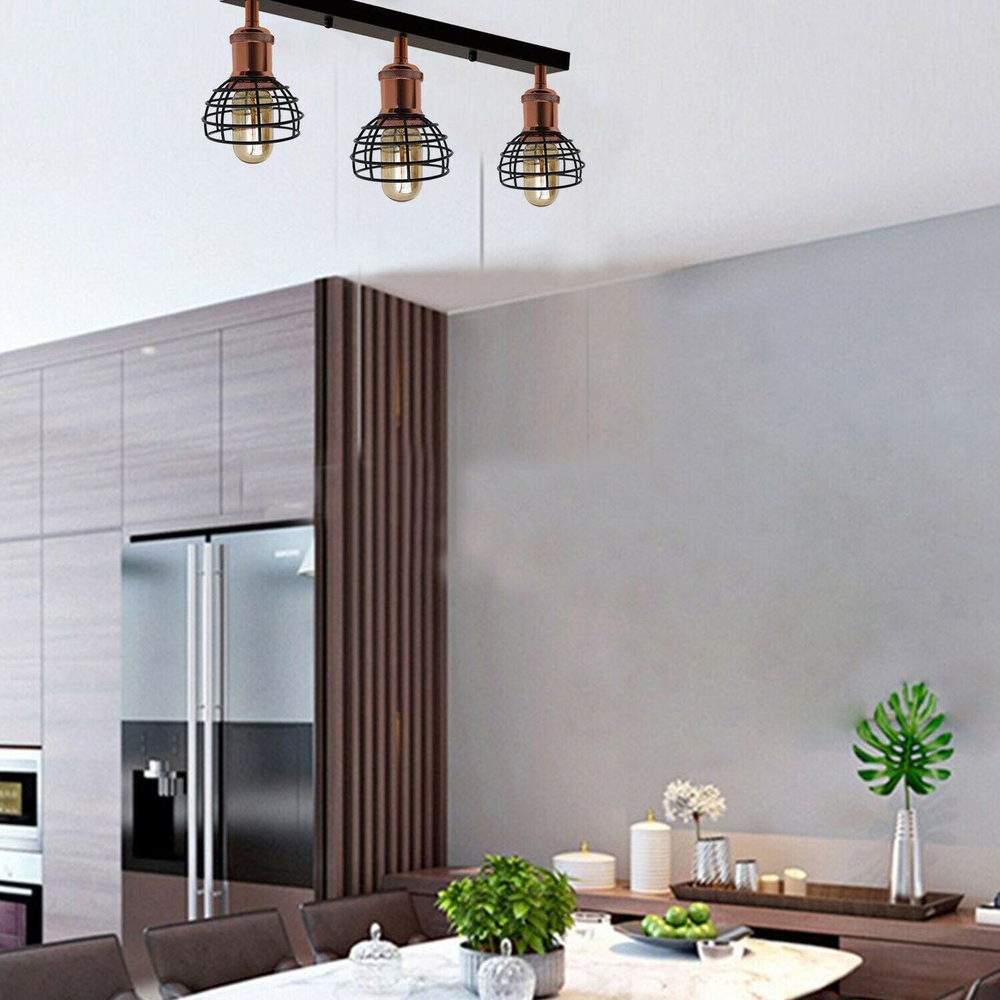 Industrial 3 Way Ceiling Light Fitting Indoor Ceiling Mount Light
