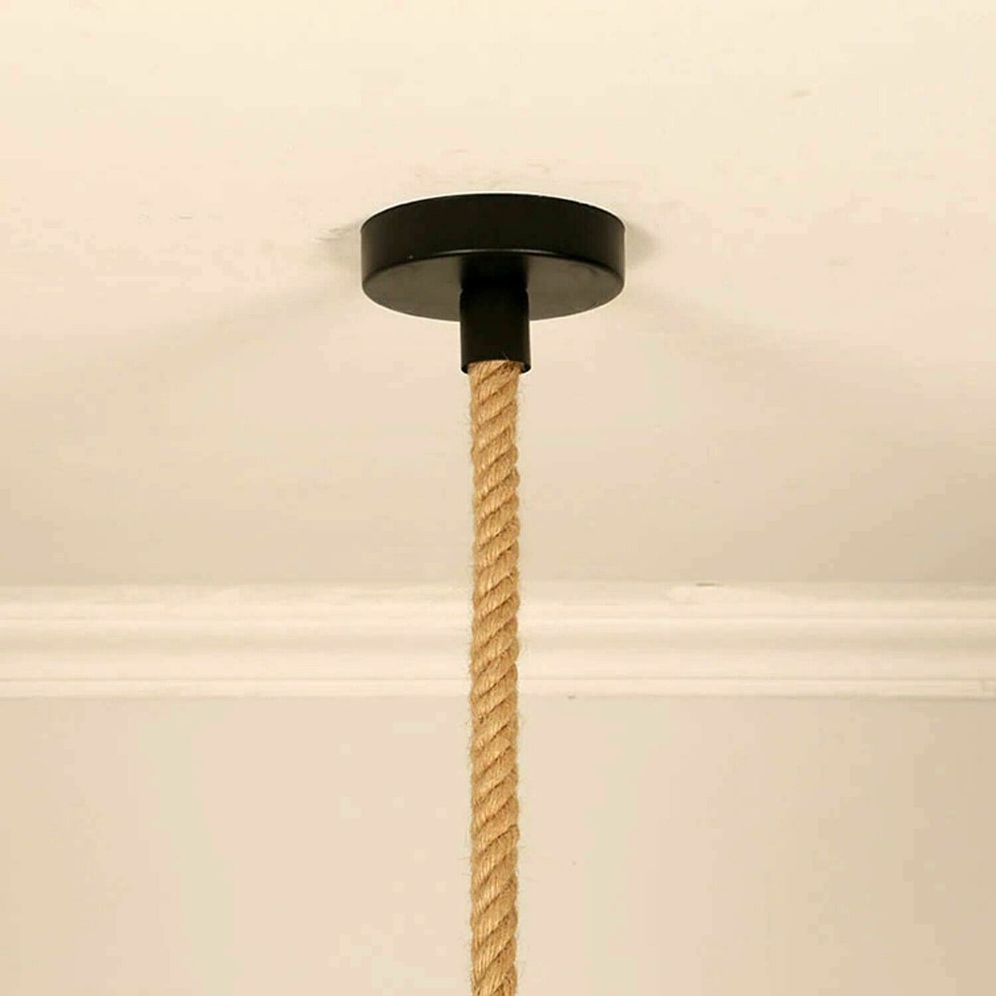 Hemp Rope Hanging Light - E27 Edison Base ~3889